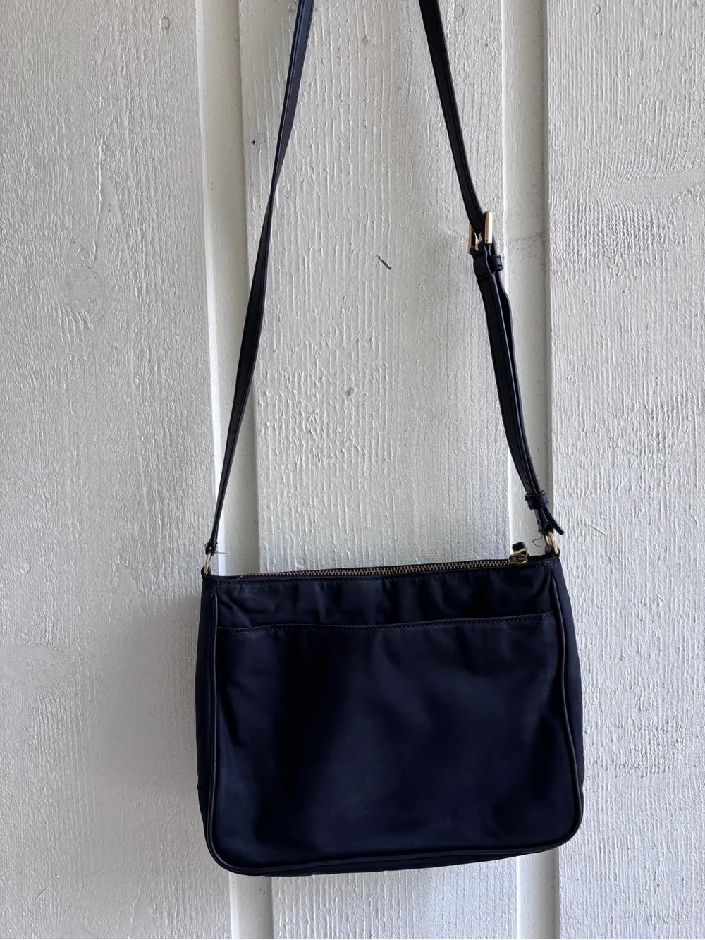 Tory Burch Black Nylon Crossbody with Gold Hardware